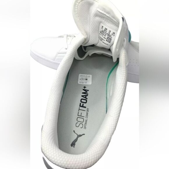 PUMA Smash v2 Leather Perforated White~Silver Men\'s Size 14 Shoes main image 6